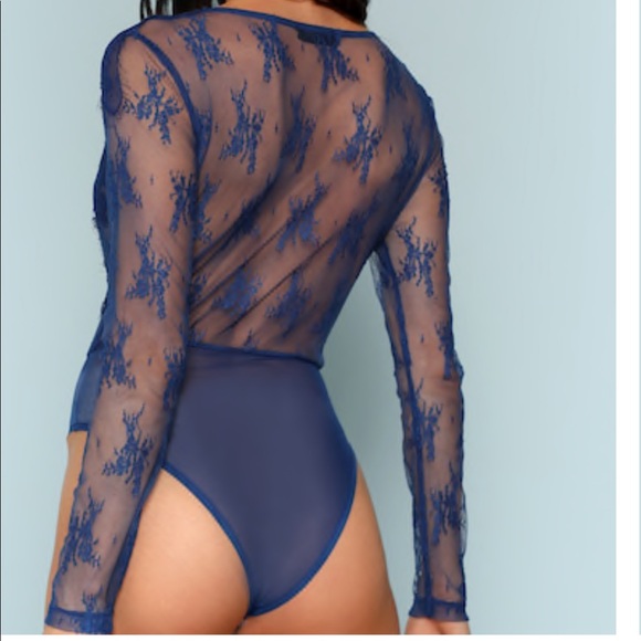 🔥 PLUNG NECK FLORAL SEXY BODYSUIT TOP SIZES M,L☄️ - Picture 4 of 8